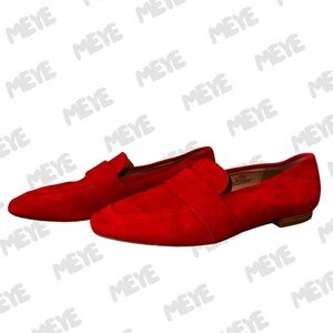 Halogen Red Suede Loafers